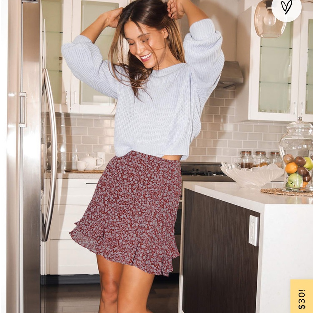 Lulu’s Always Carefree Floral Ruffled Mini Skirt